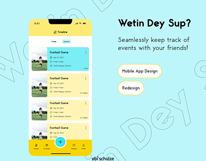 Wetin Dey Sup - Event Scheduling App