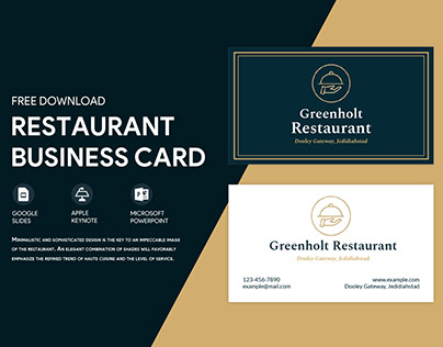 Free Italian Restaurant Business Card Template