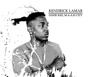 Kendrick Lamar paint splatter art