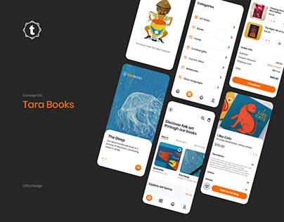 Tara Books - Mobile App Concept | UI/UX