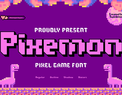Pixemon - Pixel Game Font