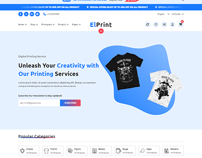 Custom Printing Website Design [HTML, CSS, JS]