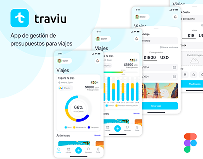 Project thumbnail - App de gestión de presupuestos para viajes UX/UI