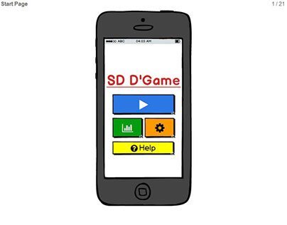 Wireframe SD D'Game - Interaction Design Assignment