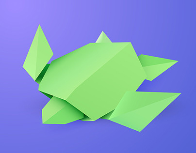 Origami style vector art