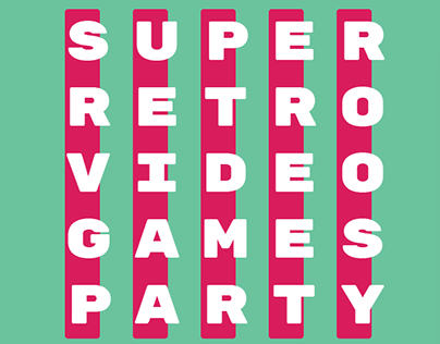 Super Retro Video Games Party / visual identity