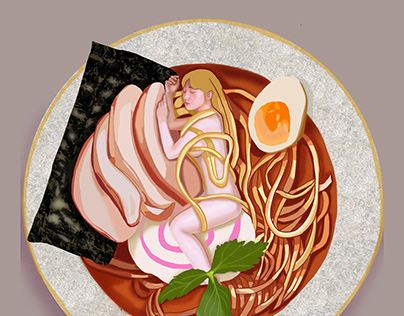 noodle girl and sushi lady 02