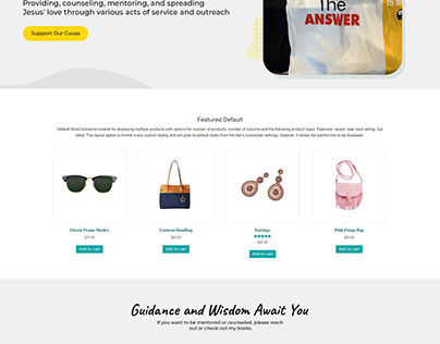 Fashion clothing homepage design