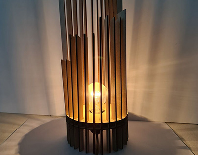 Lighting unit from wood material