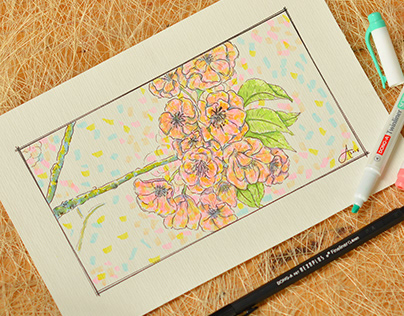 Floral designs using Highlighters