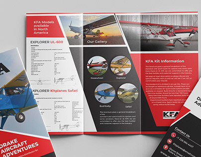 Brochure for airplane sales