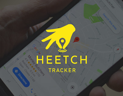 Delivery app logo design GPS HEETCH