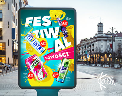 Crazy colorful festival poster