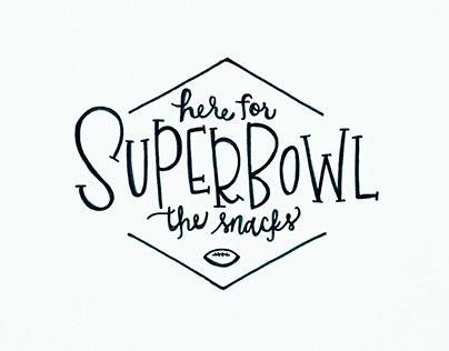 Super Bowl Snacks – Lettering