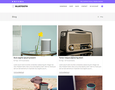 Blog Website For Bluetooth Soeakers