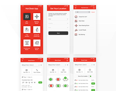 Hotdesk iOS app design