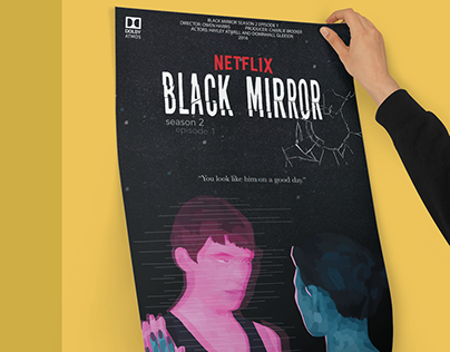 Black Mirror Illustrated Poster