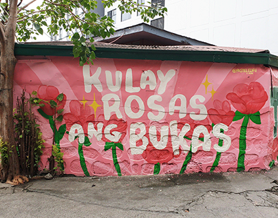Leni "Kulay Rosas Ang Bukas" Mural