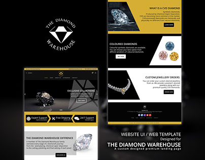 WEB TEMPLATE / UI design for The Diamond Warehouse