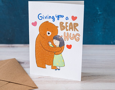 Bear hug Greeting Card