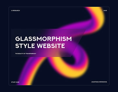 GLASSMORPHISM WEBSITE / INSPIRED BY DAMON XART
