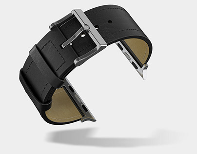 Leather Strap For Apple Watch 3D Visualisation