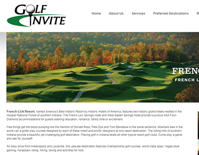 Golf Invite Website