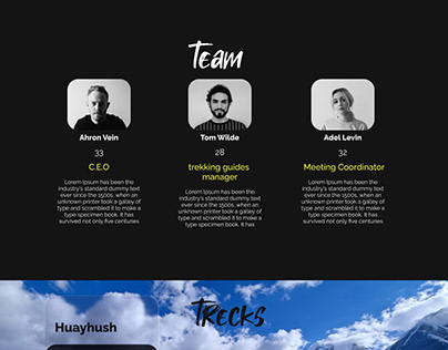 trecking company one page design