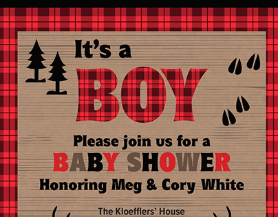 Wilderness Baby Shower Invite