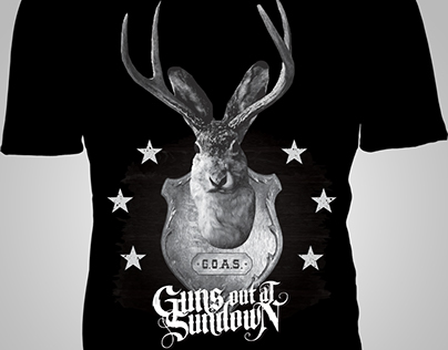 Guns Out At Sundown Jackalope T-Shirt Design
