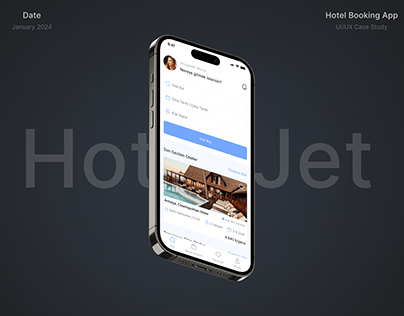 Project thumbnail - Hotel Jet I Hotel Booking App I UI/UX Case Study