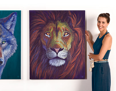 Lion & Wolf Paintings