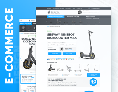 Segway E-Commerce website design / Интернет магазин