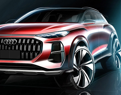 Audi Q6 2022 Offical SKetches