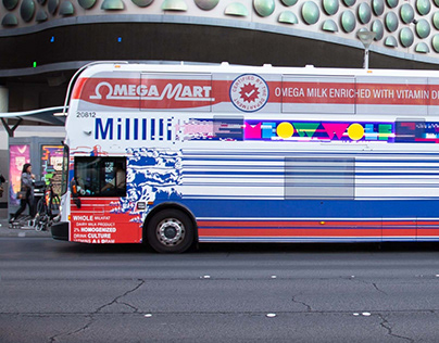 Omega Mart by Meow Wolf - Miilllk Bus Wrap