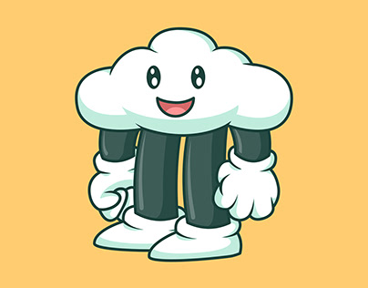 Adorable Cartoon Cloud Character