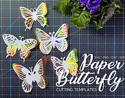 Paper Butterfly Cutting Templates