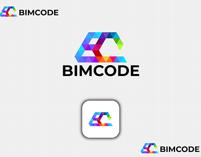 Bimcode B+C Letter Polygon Logo Design Concept