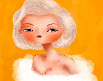 Project thumbnail - Marilyn Monroe portrait illustration