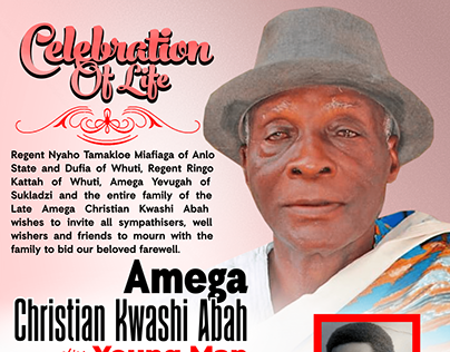 Amega Christian Funeral Obituary Flyer Design 7GRAFFIX