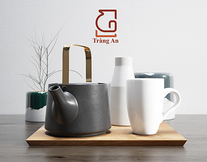 Set of logos for ceramic brand "Trang An"
