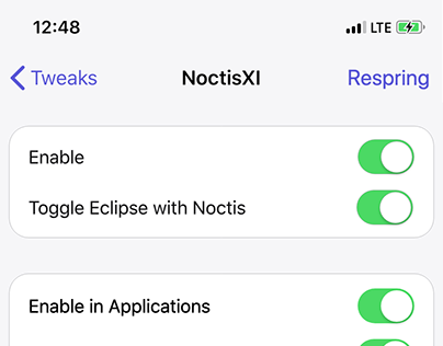 Alternative iOS settings cells
