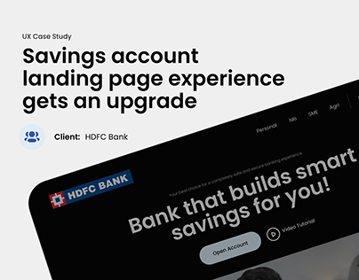 HDFC - Landing Page UX Redesign