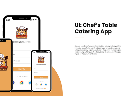 UI Design Case Study: Chef's Table Catering App