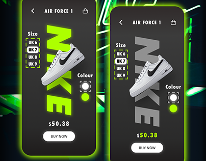 Nike e-commerce product screen