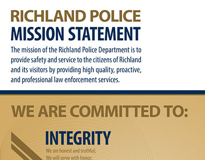 Richland Police Mission Statement Posters
