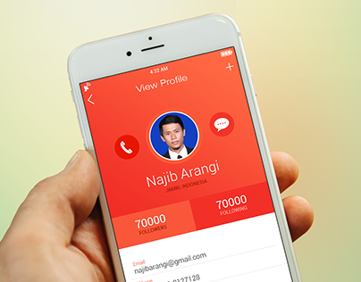 UI Contact Design for iPhone 6