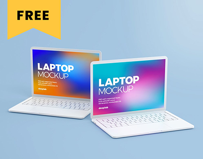 Macbook Pro Clay Mockup set - FREE