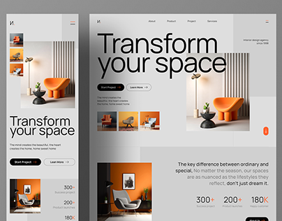Interior Design Agency Website | UI/UX Design