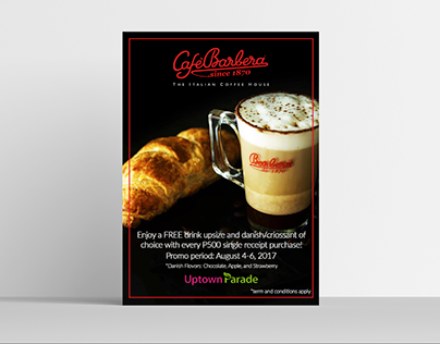 Cafe Barbera Free Upsize Poster